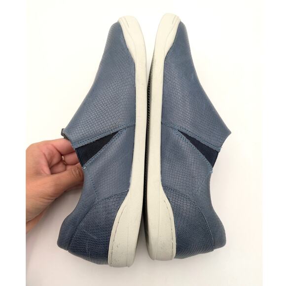 Softwalk Arezzo Sneaker Shoes Side Zip Women's Leather Blue Size US9.5 EU40 - Picture 7 of 12